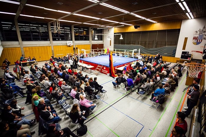Boxring in der Stadthalle Tiengen